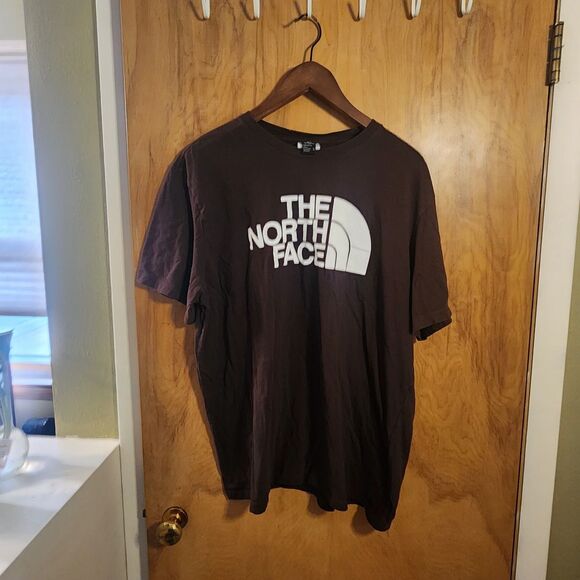 The North Face Half Dome Logo T-Shirt Men's Tee Tan Brown Pullover Size XL - Picture 3 of 5